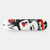 Rijden de Artistic Vibe: Leuke Pop Art Girl Persoonlijk Skateboard (Horizontaal)