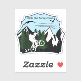 Rijden de bergen fiets MTB Sticker