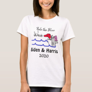 Rijden de Blue Wave Democrat Vote Biden Harris 202 T-shirt