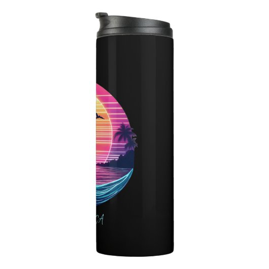 Rijden de Wave bij zonsondergang- Thermosbeker (Geroteerd rechts)