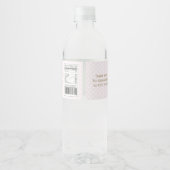 Rijden door Baby shower baby meisje met masker Waterfles Etiket (Achterkant)