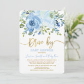 Rijden door Baby shower Boy Kaart (Staand voorkant)