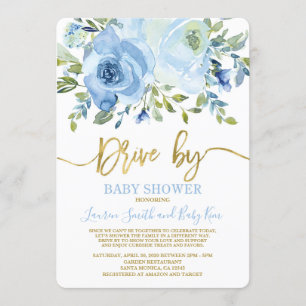 Rijden door Baby shower Boy Kaart
