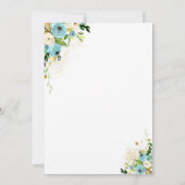 Rijden door Baby shower Invitation Mint Bloemendou Kaart (Achterkant)