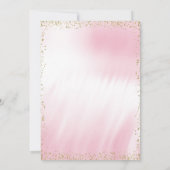 Rijden door Baby shower Roze Goud Afro Princess Tu Kaart (Achterkant)