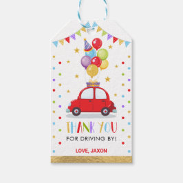 Rijden door Baby shower Verjaardagsquarantaine Dan Cadeaulabel