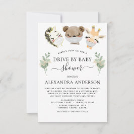 Rijden door Baby shower Woodland Eucalyptus Greene Kaart
