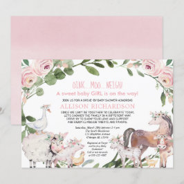 Rijden door Boerderij Barnyard dieren meisje baby  Kaart