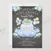 Rijden door Boys Baby shower Invitation Kaart (Voorkant)