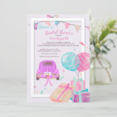 Rijden door Bridal Shower Uitnodiging (Staand voorkant)