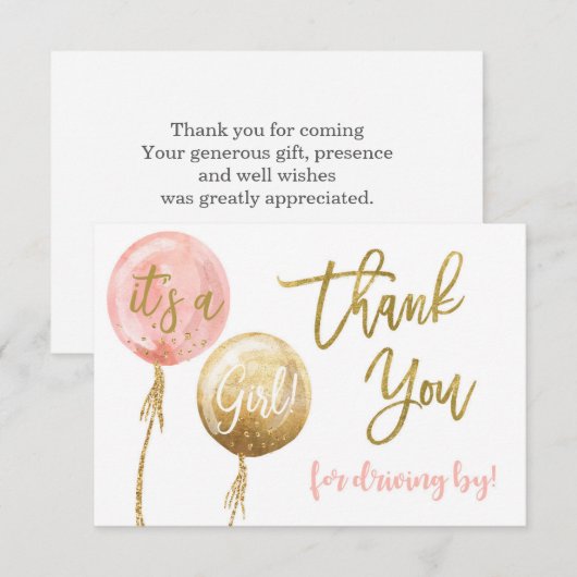 Rijden door dank u notitiekaartje (Voorkant / Achterkant)