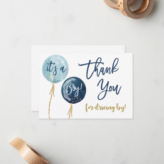 Rijden door dank u notitiekaartje (Voorkant / Achterkant in situ)