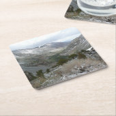 Rijden door de bergen van Snowy Sierra Nevada Kartonnen Onderzetters (Schuin)