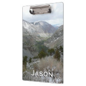 Rijden door de bergen van Snowy Sierra Nevada Klembord (Links)