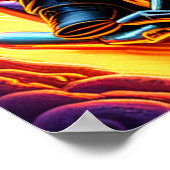 Rijden door de interlacing boomledematen poster (Hoek)