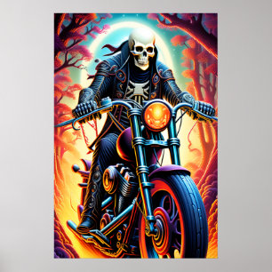 Rijden door de interlacing boomledematen poster