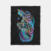 Rijden door de ruimte - Motorcross Rider Fleece Deken (Voorkant)