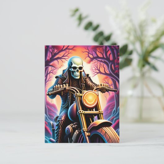 Rijden door de verwevende takken briefkaart (Staand voorkant)