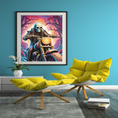 Rijden door de verwevende takken canvas afdruk