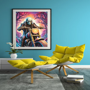 Rijden door de verwevende takken canvas afdruk