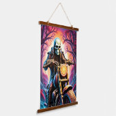 Rijden door de verwevende takken hangend wandkleed (Gebogen)