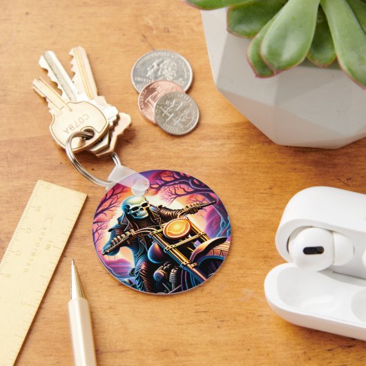 Rijden door de verwevende takken sleutelhanger (Bureau)