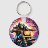 Rijden door de verwevende takken sleutelhanger (Achterkant)