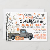 Rijden door Halloween Party Trunk of Treat Parade Kaart (Voorkant)