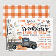 Rijden door Halloween Party Trunk of Treat Parade