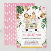 Rijden door het Baby shower van Girl Pink Floral S