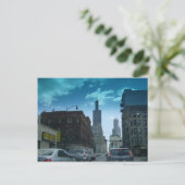 Rijden door het centrum van Chicago Briefkaart (Staand voorkant)