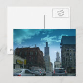 Rijden door het centrum van Chicago Briefkaart (Voorkant / Achterkant)