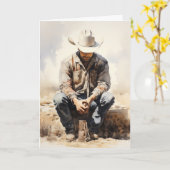 "Rijden door het Storm" Westerne sympathiekaart Kaart (Gele Bloem)