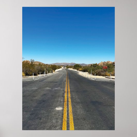 Rijden door Joshua Tree. Poster (Voorkant)