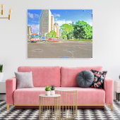 Rijden door Lincoln Avenue Canvas Afdruk (Insitu (Woonkamer))