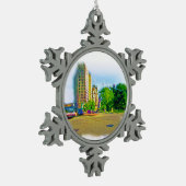 Rijden door Lincoln Avenue Tin Sneeuwvlok Ornament (Links)