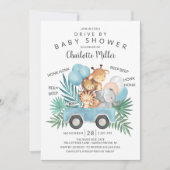 Rijden door Oerwoud Animals Boys Baby shower Kaart (Voorkant)