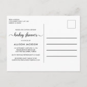 Rijden door Pumpkin Blue Waterverf Baby Jongensdou Uitnodiging Briefkaart (Achterkant)