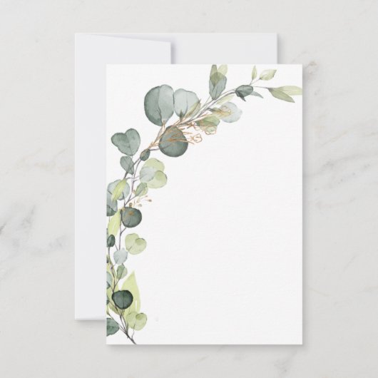 Rijden door Vrijgezellenfeest Greenery Eucalyptus Kaart (Achterkant)