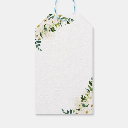 Rijden door Vrijgezellenfeest Witte bloemencadeau  Cadeaulabel (Achterkant)