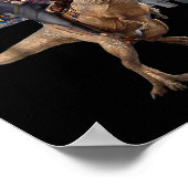 Rijden Een Dinosaurus T-rex Ondersteuning Trump 20 Poster (Hoek)