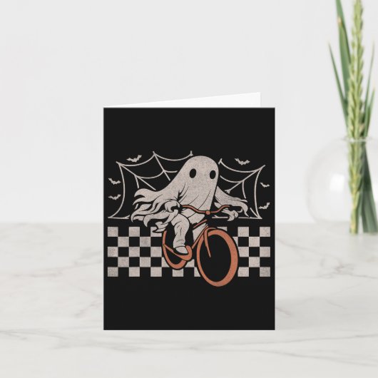 Rijden Ghost Fiets Halloween Kostuum Ghoul Biker Kaart (Voorkant)