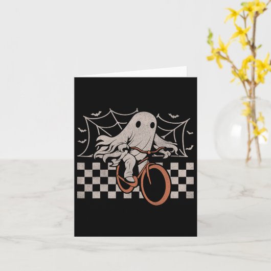 Rijden Ghost Fiets Halloween Kostuum Ghoul Biker Kaart (Gele Bloem)