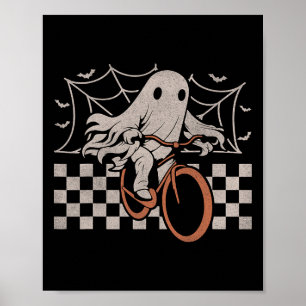 Rijden Ghost Fiets Halloween Kostuum Ghoul Biker Poster
