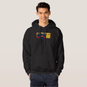Rijden grasmaaier Wheelie  80s Sunset Hoodie (Voorkant volledig)