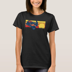 Rijden grasmaaier Wheelie  80s Sunset T-shirt