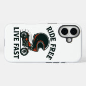 Rijden Gratis iPhone 16 Hoesje – Motorcycle Advent (Achterkant (horizontaal))