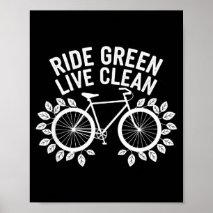 Rijden Groene Leven Schoon Fiets Natuur Liefhebber Poster