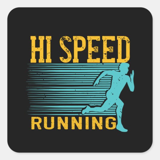 Rijden - Hi Speed draaiend Vierkante Sticker (Voorkant)