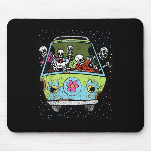 Rijden Hippie Van Halloween Kostuum Retro Botten Muismat (Voorkant)